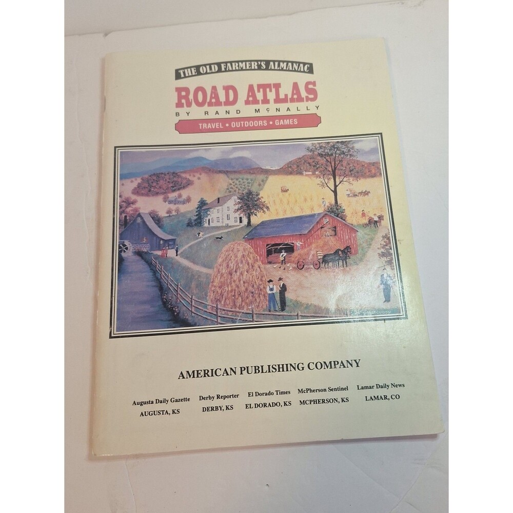 VTG The Old Farmers Almanac 1994 Road Atlas By Rand McNally Collectible Rare